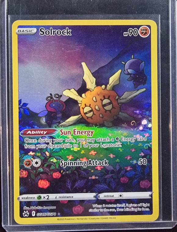 Solrock - Pokemon Crown Zenith Galarian Gallery Holo Rare #GG15/GG70