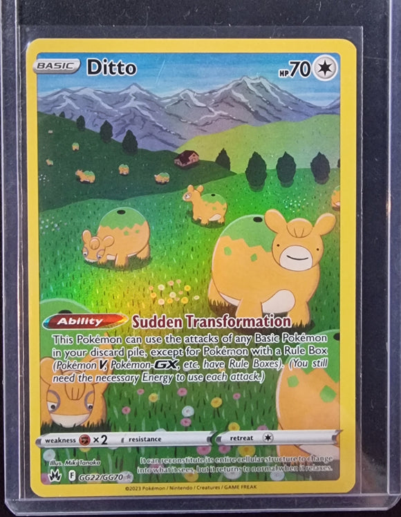 Ditto - Pokemon Crown Zenith Galarian Gallery Full Art Holo Rare #GG22/GG70