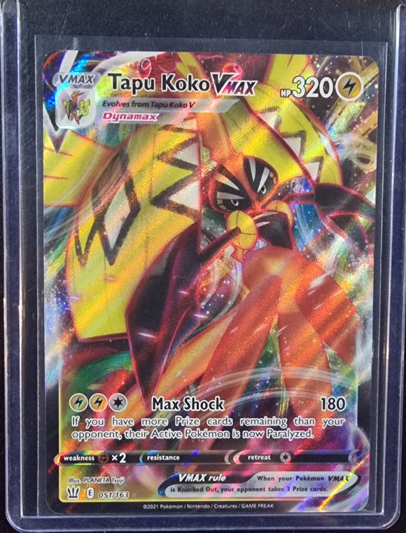 Tapu Koko VMAX - 051/163 - Ultra Rare - Sword & Shield - Battle Styles