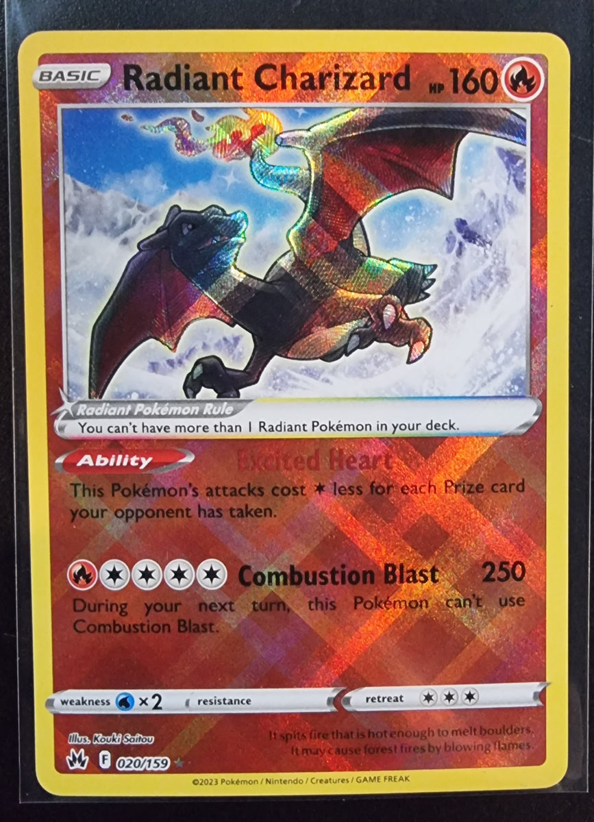 Radiant Charizard - Pokemon Crown Zenith Holo Foil Ultra Rare #020/159 ...