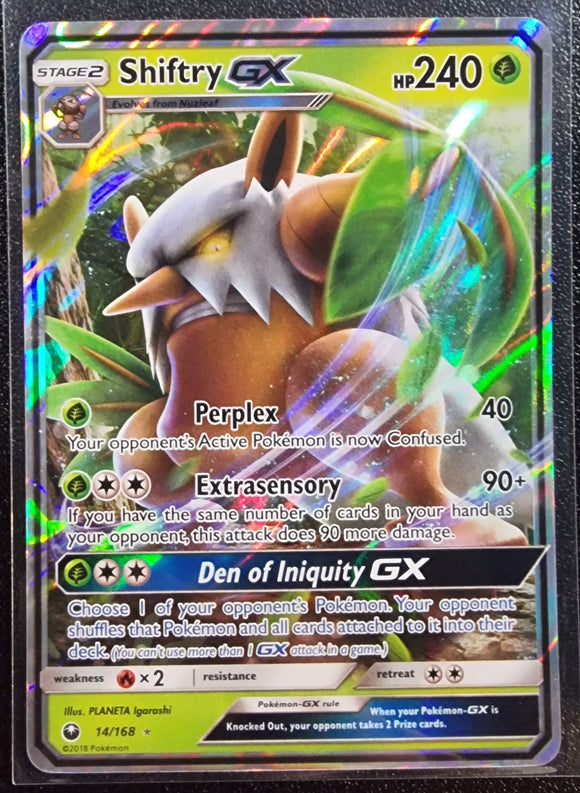 Shiftry GX - Pokemon Celestial Storm Holo Foil Ultra Rare #14/168