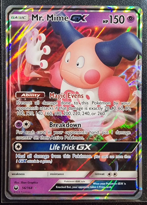 Mr. Mime GX - Pokemon Celestial Storm Holo Foil Ultra Rare #56/168