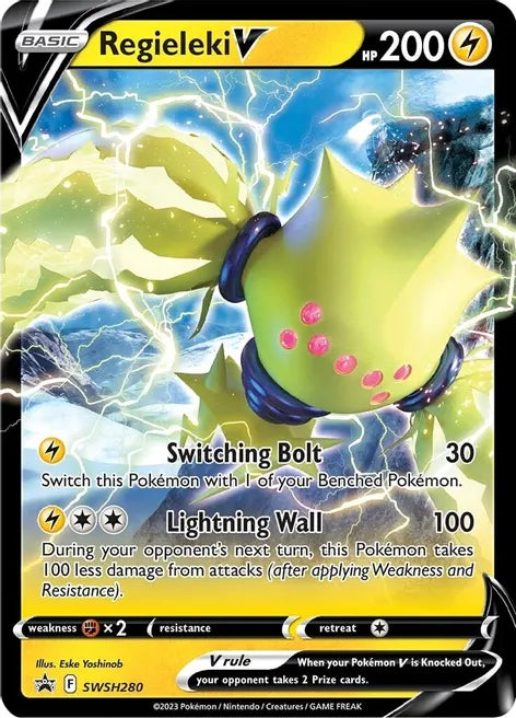 Regieleki V - Pokemon Sword & Shield Black Star Promo Holo Foil #SWSH280