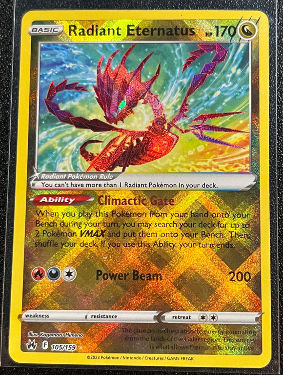 Radiant Eternatus - Pokemon Crown Zenith Holo Ultra Rare #105/159