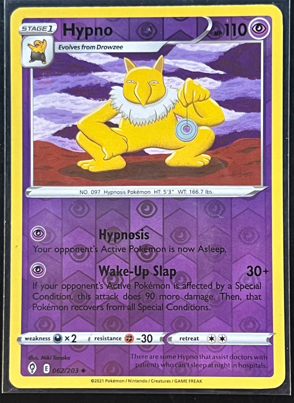 Hypno - Pokemon Evolving Skies Reverse Holo #062/203