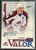 Joe Sakic - 2008-09 Upper Deck MVP Marked By Valor #MV2