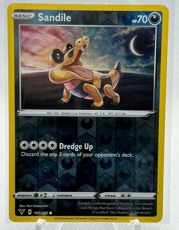 Sandile - Pokemon Vivid Voltage Reverse Holo #107/185