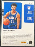 Jaden Springer RC - 2021-22 Panini Contenders Basketball 2021 DRAFT CLASS #28