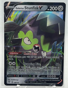 Galarian Stunfisk V - Pokemon Darkness Ablaze Holo Ultra Rare #128/189